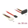 SATA kabelis DeLOCK 85514 0,3 m 1x Molex 4 kontaktų 1x SATA 22 kontaktų 1x SATA 7 kontaktų