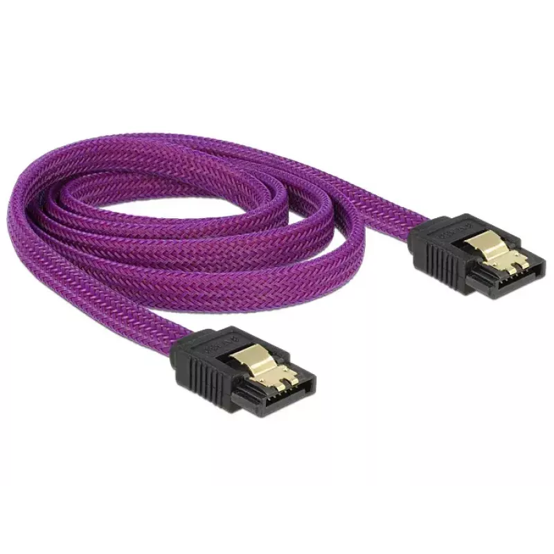SATA kabelis DeLOCK 83692 1 m SATA 7 kontaktų violetinis