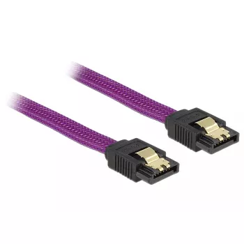 SATA kabelis DeLOCK 83692 1 m SATA 7 kontaktų violetinis