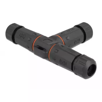 Tiesus elektros laidų jungiklis DELOCK 86919, 85–260 V, juodas, 25 × 114 mm