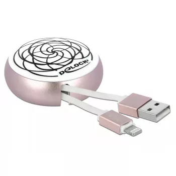 DeLOCK USB 2.0 Type-A – Lightning 85817 įtraukiamas laidas