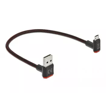USB laidas DeLOCK EASY-USB 2.0 Type-A į Micro-B 0,2 m juodas