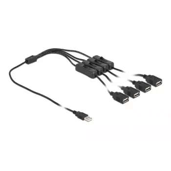 USB laidas 4x USB-A lizdai su jungikliu 1 m DeLOCK 86805