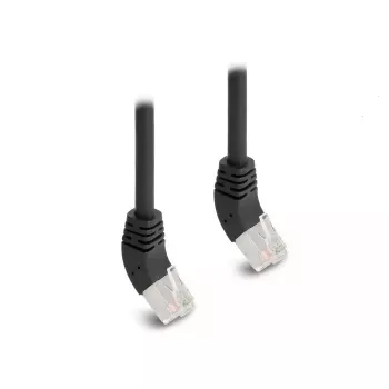 DeLOCK RJ45 tinklo kabelis Cat.6A S/FTP 45° kampu į viršų 3 m juodas