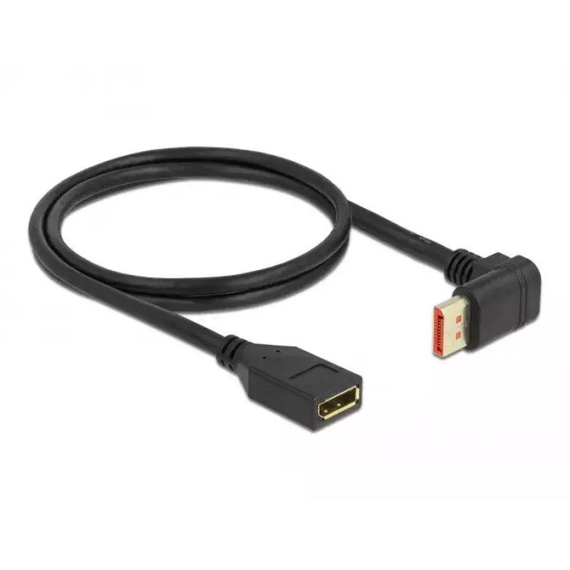 DisplayPort ilginimo laidas DeLOCK 90° kampu į viršų 8K 60 Hz 1 m