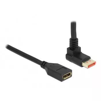 DisplayPort ilginimo laidas DeLOCK 90° kampu į viršų 8K 60 Hz 1 m