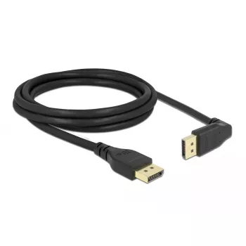 DisplayPort kabelis DELOCK 2 m, DisplayPort į DisplayPort, 5,7 mm skersmuo, iki 32 garso kanalų