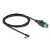 DeLOCK PoweredUSB kabelis 12 V į DC 5,5 x 2,5 mm kampinis vyriškas 2 m