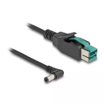 DeLOCK PoweredUSB kabelis 12 V į DC 5,5 x 2,5 mm kampinis vyriškas 2 m
