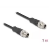 DeLOCK M12 X-koduotas kabelis Cat5e 1 m juodas