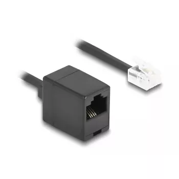 DeLOCK telefono laidas 10 m Juodas RJ-11 RJ-45