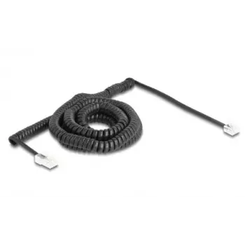 DeLOCK telefono laidas 10 m Juodas RJ-11 RJ-45