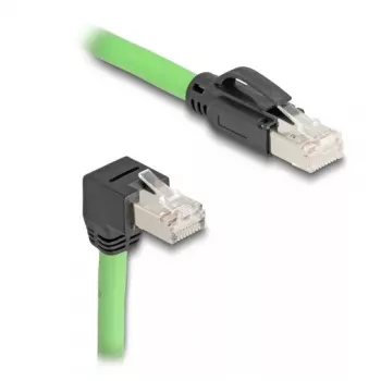 DeLOCK RJ45 Cat.6A tinklo kabelis žemyn kampu 2 m žalias