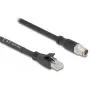 Tinklo kabelis DeLOCK 80580 M12 RJ-45 Cat5e 3 m Juodas