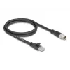 DeLOCK 80577 M12 – RJ-45 kabelis Cat5e 1 m juodas