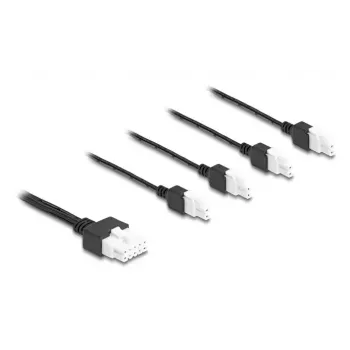 Maitinimo laidas DeLOCK 90173 Juodas 1 m 4 x nuolatinės srovės