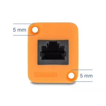 Tinklo kabelis DELOCK 90803 Cat5e U/UTP RJ-45 – RJ-45 Juoda/Oranžinė 0,3 m