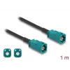 Koaksialinis kabelis DELOCK 90678 HSD Z į HSD Z, 1 m, juodas/mėlynas