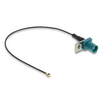 Koaksialinis kabelis DELOCK 90734, FAKRA Z į I-PEX MHF1, 0,2 m, 1,13 mm, juoda/mėlyna