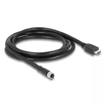 DELOCK M12 A-koduotas 17 kontaktų (moteriškas) į HDMI (vyriškas) laidas 2 m
