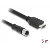 Kabelis DELOCK M12 A-koduotas 17 kontaktų moteriškas prie HDMI vyriško 5 m juodas