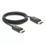 DELOCK Coaxial DisplayPort kabelis 8K 60 Hz, DisplayPort–DisplayPort, 1 m, juodas, pintas apvalkalas