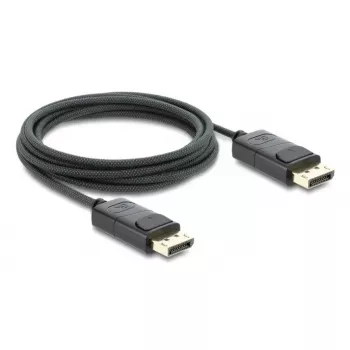 DELOCK Coaxial DisplayPort kabelis 8K 60 Hz, DisplayPort į DisplayPort, 2 m, juodas, pintas