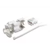Keystone modulis DELOCK 90938 – RJ-45 Cat.6A ekranuotas plokščias kištukas, baltas