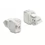 Keystone modulis DELOCK 90938 – RJ-45 Cat.6A ekranuotas plokščias kištukas, baltas