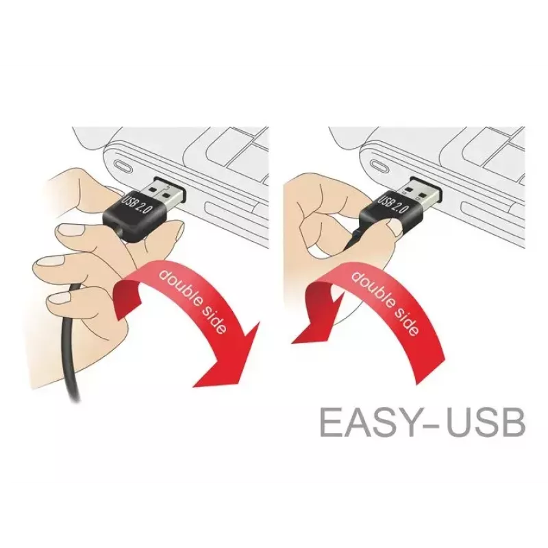 USB laidas DeLOCK 83856 USB 2.0, 2 m, USB A – Micro-USB B, juodas