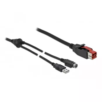 PoweredUSB kabelis DeLOCK 85941 24V USB Type-A Mini-DIN 2m