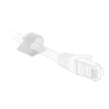 Kabelių laikiklis DeLOCK 60178 Baltas 10 vnt.
