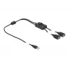 USB Type-A kištukas į 2 x USB Type-A lizdą su jungikliu DeLOCK 86803