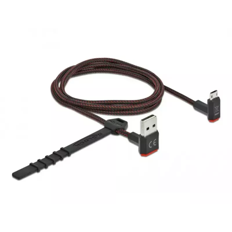USB laidas DeLOCK EASY-USB 2.0 Type-A į Micro-B 1 m juodas