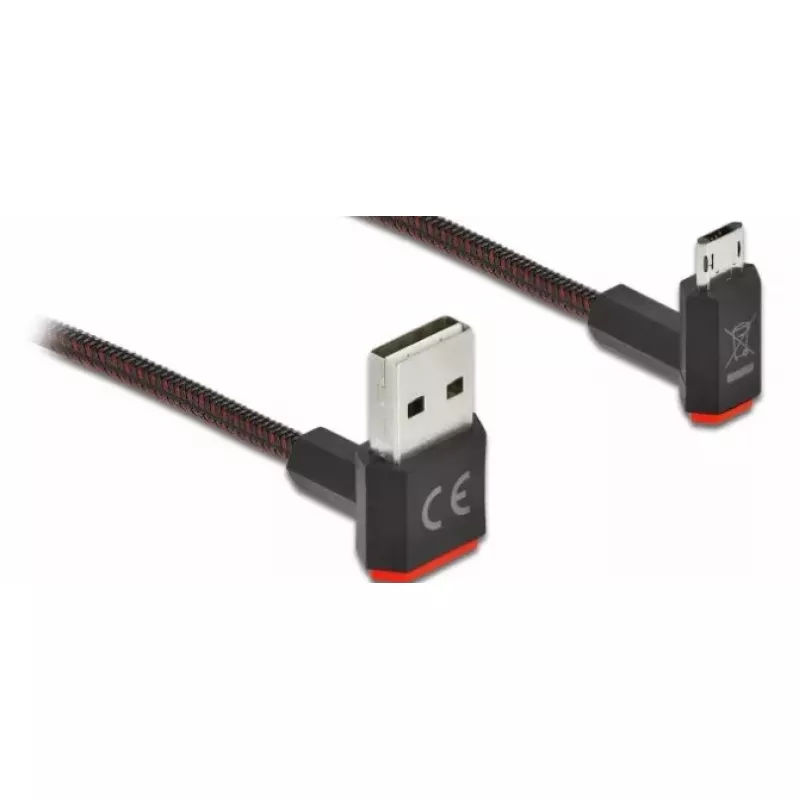 USB laidas DeLOCK EASY-USB 2.0 Type-A į Micro-B 1 m juodas