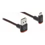 USB laidas DeLOCK EASY-USB 2.0 Type-A į Micro-B 1 m juodas