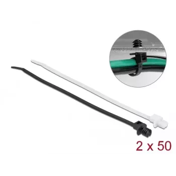 Kabelio raištis su lameliniu pagrindu DeLOCK 19502 L 200 x P 4,8 mm 100 vnt.