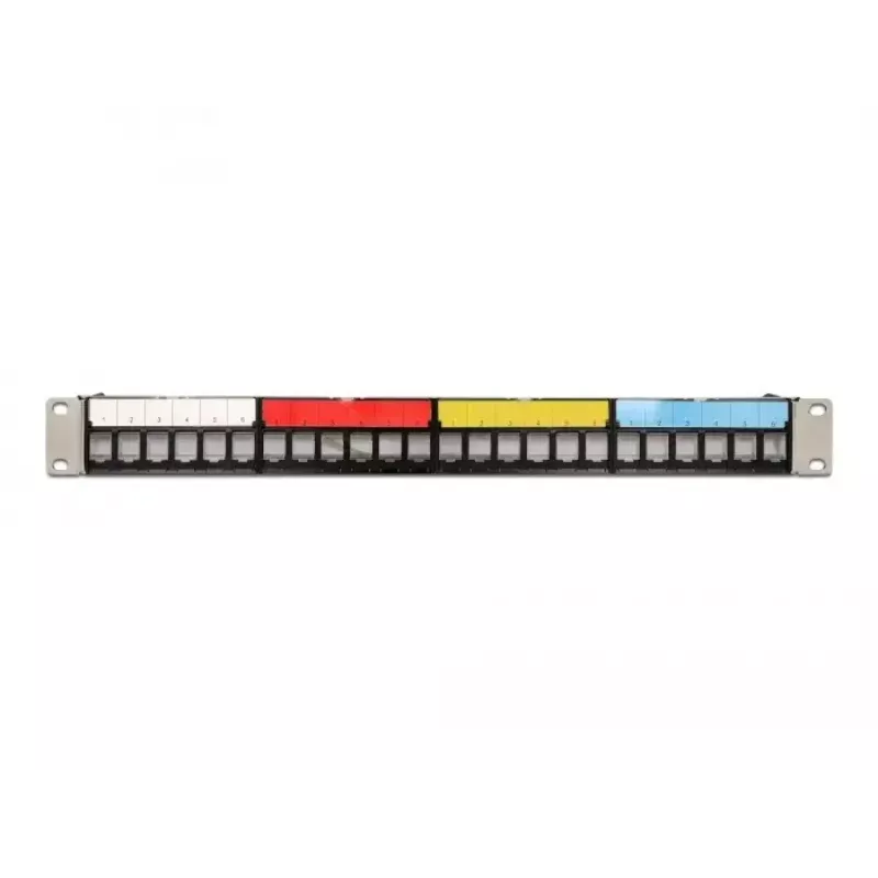 Patch Panel DeLOCK 19 colių 24 prievadų su kabelių tvirtinimo bėgeliu