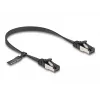 DeLOCK RJ45 plokščias pataisinis kabelis Cat.8.1 0,25 m juodas