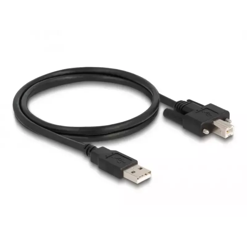 DeLOCK USB 2.0 kabelis, Type-A kištukas į Type-B kištuką su varžtais, 1 m