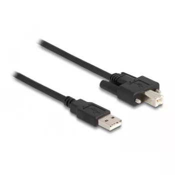 DeLOCK USB 2.0 kabelis, Type-A kištukas į Type-B kištuką su varžtais, 1 m
