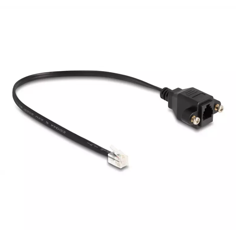 DeLOCK RJ10 kištukas į RJ10 lizdą 30 cm juoda