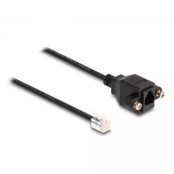 DeLOCK RJ10 kištukas į RJ10 lizdą 30 cm juoda