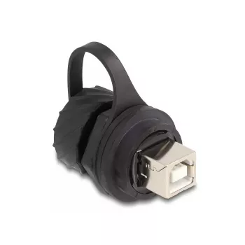 DeLOCK USB 2.0 Type-B jungtis moteriška į moterišką, IP68, vandeniui atspari, juoda