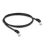 DeLOCK RJ45 tinklo laidas Cat.6A S/FTP 45° žemyn kampu 1 m juodas