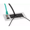 DeLOCK kabelio įvadas su šepetėliu ir 2 RJ45 Cat.6 aliumininis modulis