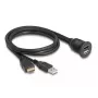 DeLOCK laidas HDMI-A kištukas ir USB 2.0 Type-A kištukas į HDMI-A lizdą ir USB 2.0 Type-A lizdą, vandeniui atsparus, 1 m