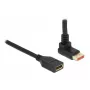 DisplayPort ilginimo laidas DeLOCK 87084 3m 8K 60Hz kištukas 90° į viršų lizdas