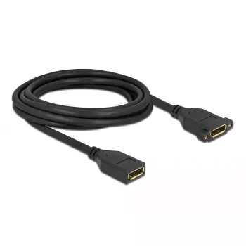 DisplayPort laidas moteriškas į moterišką montuojamas ant skydelio DeLOCK 87103 3 m