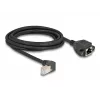 DeLOCK tinklo prailginimo kabelis S/FTP RJ45 90° kampu RJ45 Cat.6A 3m juodas